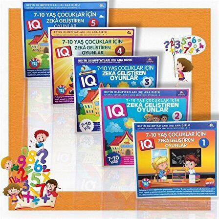 7-10 Yaş ve Üstü Çocuklar İçin Zeka Geliştiren Oyunlar (5 Kitap) / Kolektif