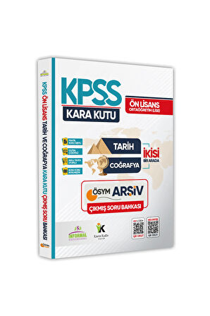 KPSS Önlisans-Ortaöğretim Tarih ve Coğrafyanın Kara Kutusu ÖSYM Çıkmış Soru Bankası Dijital Çözümlü