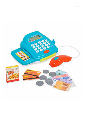 Oyuncak Yazar Kasa Sesli Barkod Okuyuculu Işıklı Ve Sesli Oyuncak Yazar Kasa Eğitici Oyun Seti