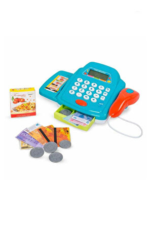 Oyuncak Yazar Kasa Sesli Barkod Okuyuculu Işıklı Ve Sesli Oyuncak Yazar Kasa Eğitici Oyun Seti