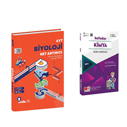 Edu Yayınları Ayt Biyoloji Net Artırıcı & Doğan Akademi Kafadar Kimya Soru Ban.