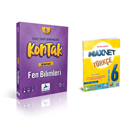 Paraf Yayınları 6.Sınıf Kontak Fen Bilimleri Deneme &  6.Sınıf Türkçe Soru Kitabı