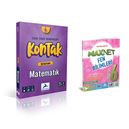 Paraf Yayınları 6.Sınıf Kontak Matematik Deneme &  6.Sınıf Fen Bil. Soru Kitabı