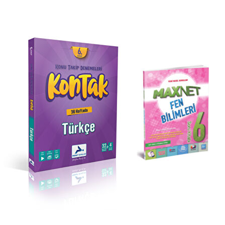 Paraf Yayınları 6.Sınıf Kontak Türkçe Deneme &  6.Sınıf Fen Bil. Soru Kitabı