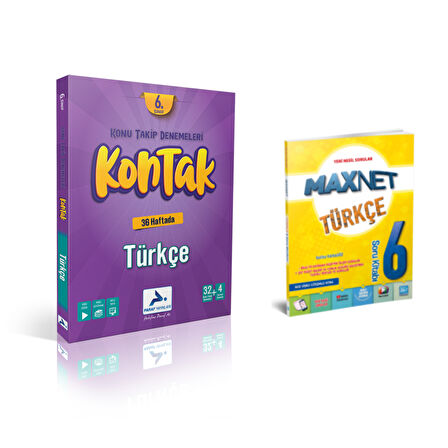 Paraf Yayınları 6.Sınıf Kontak Türkçe Deneme &  6.Sınıf Türkçe Soru Kitabı