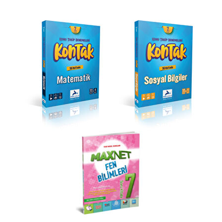 Paraf Yayınları 7.sınıf Kontak Matematik Sosyal Bil. Denemeleri &  7.sınıf Fen Soru Kitabı