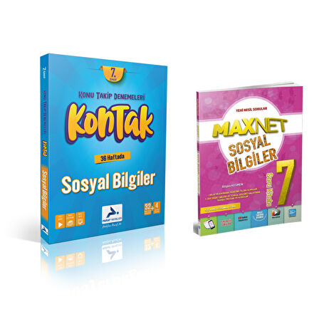 Paraf Yayınları 7.sınıf Kontak Sosyal Bil. Deneme &  7.sınıf Sosyal Bil. Soru Kitabı