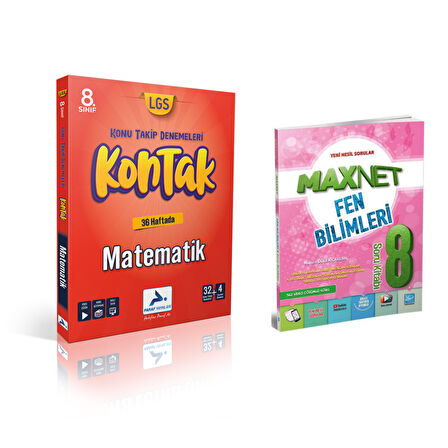 Paraf Yayınları 8.sınıf Kontak Matematik Deneme &  8.sınıf Fen Bil. Soru Kitabı