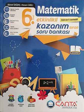 Çanta 6.Sınıf Yeni Matematik Kazanım Soru Bankası 