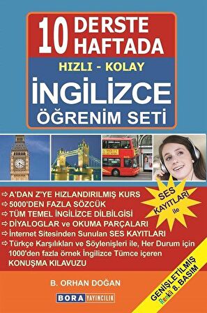 10 Derste 10 Haftada Hızlı Kolay İngilizce Öğrenim Seti / B. Orhan Doğan