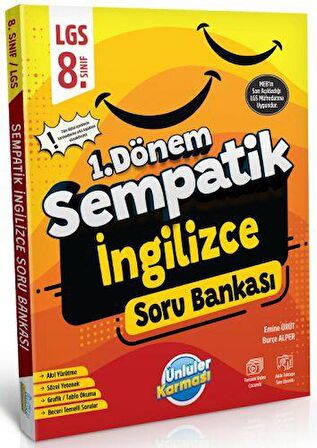 8. Sınıf LGS İngilizce 1. Dönem Sempatik Soru Bankası Ünlüler Karması