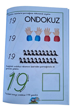 Eda ve Ege Öğreniyor Matematik 2  (10-20) Zor Matematik (64 sf) okul öncesi aktivite ve etkinlik kitabı