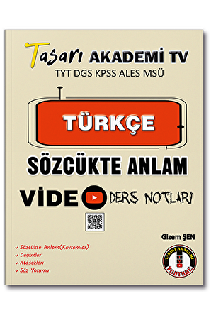 Türkçe Sözcükte Anlam Video Ders Notları