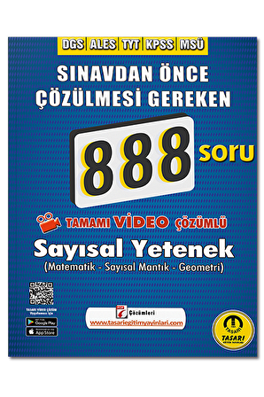 DGS ALES Video Çözümlü 888 Sayısal Soru Bankası