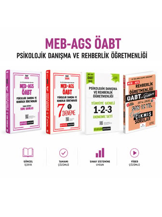 Pegem 2026 ÖABT Psikolojik Danışma ve Rehberlik Soru Bankası & Deneme & Dizgi Kitap Rehberlik Öğretmenliği Çıkmış Soru Seti