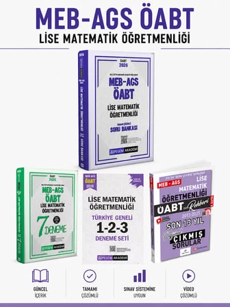Pegem 2026 ÖABT Lise Matematik Soru Bankası & Deneme & Dizgi Kitap Lise Matematik Çıkmış Soru Seti