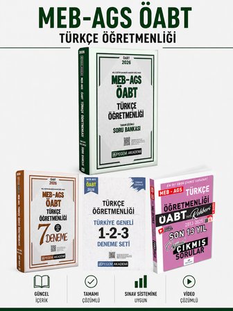 Pegem 2026 ÖABT Türkçe Öğretmenliği Soru Bankası & Deneme & Dizgi Kitap ÖABT Türkçe Çıkmış Soru Seti