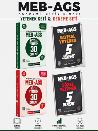 Pegem 2026 MEB AGS Sözel Mantık Sayısal Mantık Deneme & EVP Akademi Deneme Seti