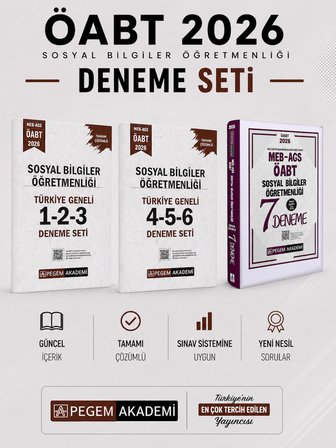 Pegem 2026 MEB AGS ÖABT Sosyal Bilgiler Deneme & ÖABT Sosyal Bilgiler Türkiye Geneli Deneme Seti