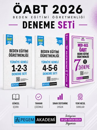 Pegem 2026 MEB AGS ÖABT Beden Eğitimi Deneme & ÖABT Beden Eğitimi Türkiye Geneli Deneme Seti