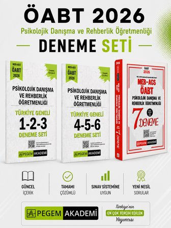 Pegem 2026 MEB AGS ÖABT Rehberlik Öğretmenliği Deneme & Türkiye Geneli Deneme Seti