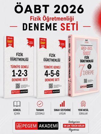 Pegem 2026 MEB AGS ÖABT Fizik Öğretmenliği Deneme & Türkiye Geneli Deneme Seti