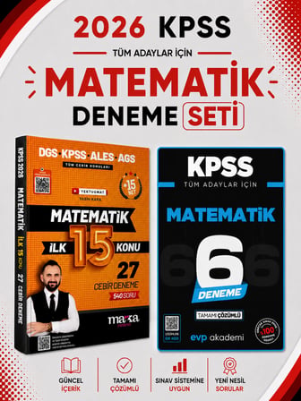 Marka 2026 KPSS Matematik Deneme & KPSS Matematik 6 Deneme Evp Akademi Seti