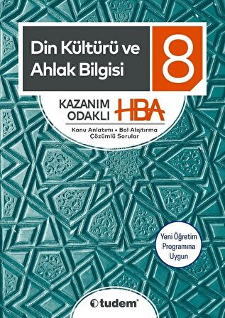 Tudem 8.Sınıf LGS Dİn Kültürü HBA