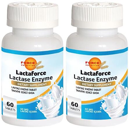 Laktaz Enzimi Lactaforce 2x60 Tablet Lactase Enzyme