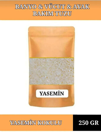250 gr YASEMİN YAĞI Banyo Tuzu Küvet & Jakuzi Tuzu Manikür & Pedikür Tuzu & Ayak Bakım Tuzu.