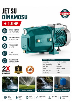 1,5HP JET SU DİNAMOSU