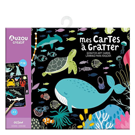 Küçük Sanatçının Etkinlik Seti - Okyanus Kazıma Kartları