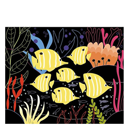 Küçük Sanatçının Etkinlik Seti - Okyanus Kazıma Kartları