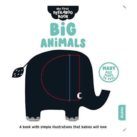 Auzou Big Animals - My First Peekaboo Book