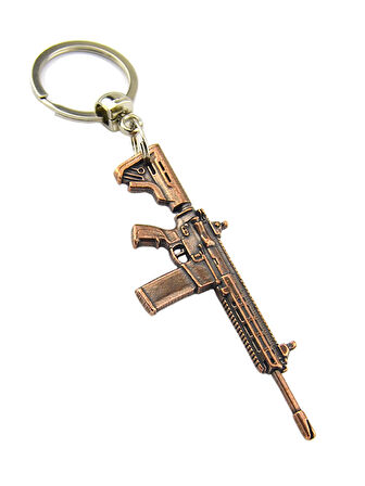 Tüfek Rifle Anahtarlık M-16 - Bakır Oksit