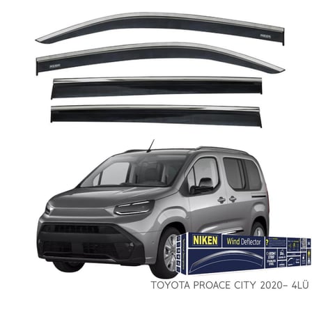 Toyota Proace City Niken Kromlu Cam Rüzgarlığı 4lü Set 2020 ve Üstü