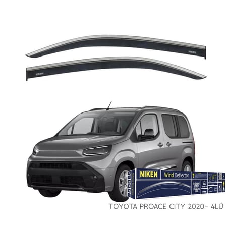 Toyota Proace City Niken Kromlu Cam Rüzgarlığı 2li Set 2020 ve Üstü