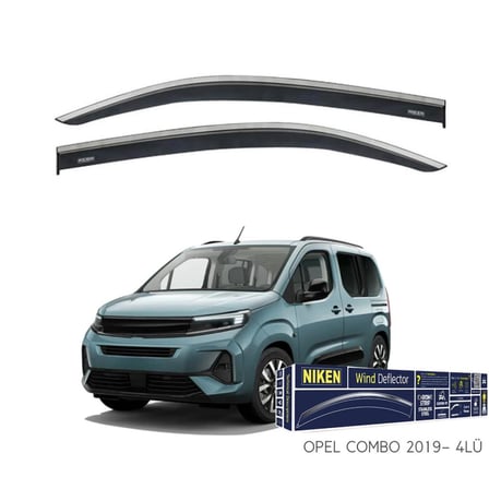 Opel Combo Niken Kromlu Cam Rüzgarlığı 2li Set 2019 ve Üstü