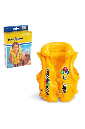 Şişme Can Yeleği Deniz Yeleği Şişme Cankurtaran Yelek Life Vest Yakalı Can Yeleği Emniyet 50x47 cm.