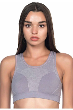 Kadın Gri Seamless Double Toparlayıcı Büstiyer Sütyen 4026