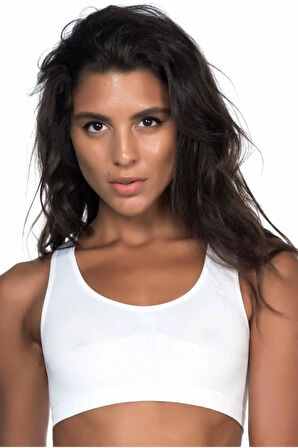 Kadın Beyaz Büstiyer 4051 Seamless Toparlayıcı Büstiyer