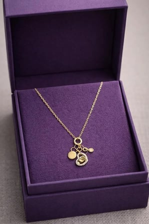 Çelik Kalp Sonsuz ve Aşk Simgeli Gold Kolye