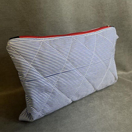 Uretti - Ege 7366 El Yapımı Çizgili Model Clutch / Portföy Çanta - 21cm x 29cm