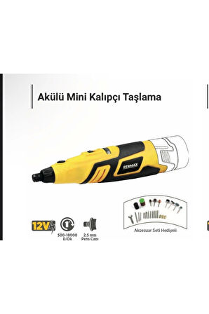 Rtrmax Akülü Mini Kalıpçı Taşlama Rtx1234b Aküsüz