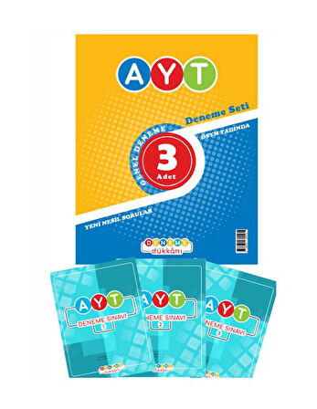 Deneme Ayt Deneme Seti 3Lü ve Ayt Coğrafya Soru Kitabı 9786052773666