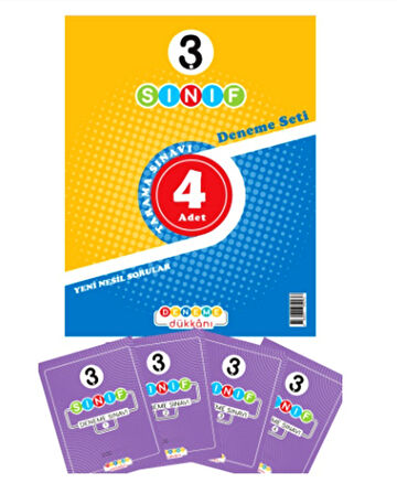 Deneme 3.Sınıf Deneme Seti 4Lü ve 3.Sınıf Hayat Bilgisi Soru 9786051878249