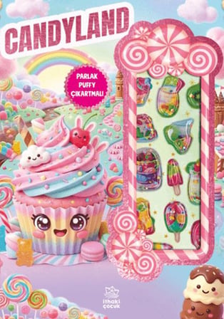 Candyland - Puffy Parlak Çıkartmalı Boyama Kitabı