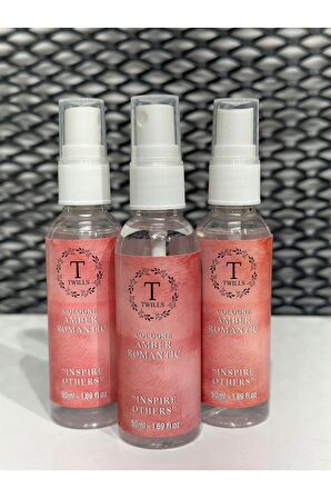 Kolonya Amber Romantik 3'lü Paket Unisex Koku 80 Derece Kolonya 50ml Kolonya50ml1