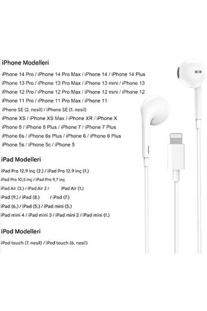 iPhone 12 Uyumlu Tak Çalıştır Stero Lightning Kulaklık MT-A291