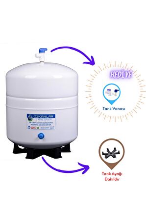 Su Arıtma Cihazı 12 Litre Nsf Onaylı Paslanmaz Metal Tank